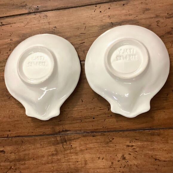 Italian Ceramic Seashell 3D Lobster Seafood Motif Small Scalloped Dishes - Picture 7 of 9